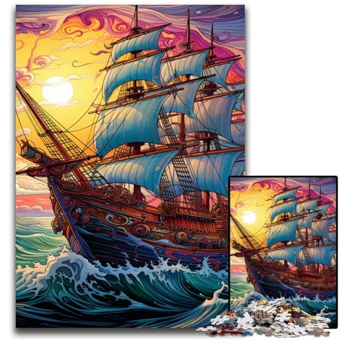 Galaxy Piratenschiff-Puzzle, 1000 Teile, anspruchsvolles Denkspiel, Familienaktivität, Heimdekoration, 50x75cm/19,68x29,52 Zoll Galaxy Piratenschiff-Puzzle, 1000 Teile, anspruchsvolles Denkspiel, Familienaktivität, Heimdekoration, 50x75cm/19,68x29,52 Zoll von MrChunlong