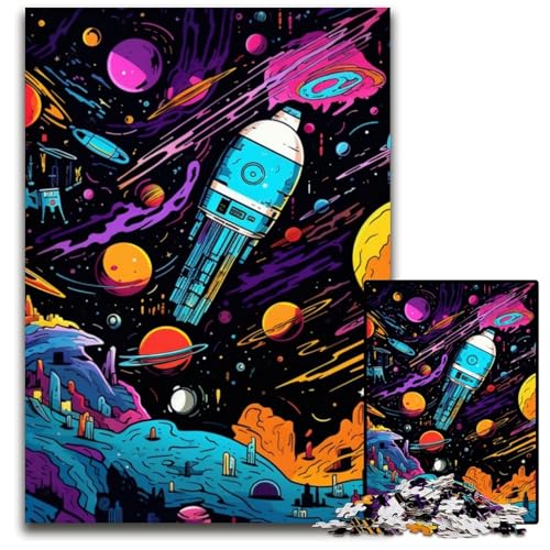Galaxy Planet 1000-Teile-Puzzle-Geschenke, Unmögliche Puzzles für Erwachsene, Herausforderndes Denkspiel für Teenager, Familienspaß, Interaktives Spiel, 26x38cm/10,23x14,96 Zoll von MrChunlong