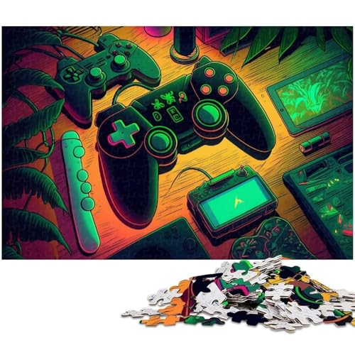 Game Neon 1000-Teile-Puzzle-Geschenke Unmögliche Puzzles für Erwachsene Herausforderndes Denkspiel für Teenager, Familienspaß Interaktives Spiel 50x75cm/19,68x29,52 Zoll Game Neon 1000-Teile-Puzzle-Geschenke Unmögliche Puzzles für Erwachsene Herausforderndes Denkspiel für Teenager, Familienspaß Interaktives Spiel 50x75cm/19,68x29,52 Zoll von MrChunlong