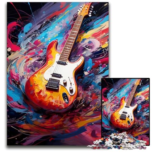 Gitarren-Puzzle für Erwachsene, 1000 Teile, Holzpuzzle, Denksportspiel für Teenager, 50x75cm/19,68x29,52 Zoll Gitarren-Puzzle für Erwachsene, 1000 Teile, Holzpuzzle, Denksportspiel für Teenager, 50x75cm/19,68x29,52 Zoll von MrChunlong