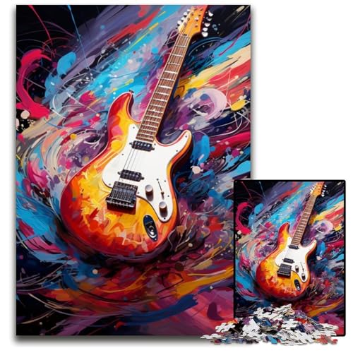 Gitarren-Puzzle für Erwachsene, 1000 Teile, Papppuzzle, Denksportspiel für Teenager, 26x38cm/10,23x14,96 Zoll Gitarren-Puzzle für Erwachsene, 1000 Teile, Papppuzzle, Denksportspiel für Teenager, 26x38cm/10,23x14,96 Zoll von MrChunlong