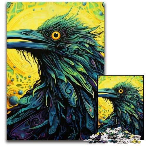 Green Crow Puzzle für Erwachsene, 1000 Teile, Papppuzzle, Denkspiel für Teenager, 26x38cm/10,23x14,96 Zoll Green Crow Puzzle für Erwachsene, 1000 Teile, Papppuzzle, Denkspiel für Teenager, 26x38cm/10,23x14,96 Zoll von MrChunlong