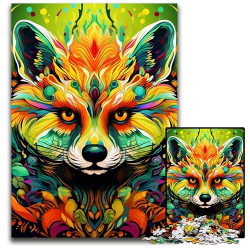 Green Fox 1000-teiliges Puzzle aus Pappe, Puzzles für Erwachsene, anspruchsvolles Denkspiel, entspannendes Spielzeug für Teenager, 26x38cm/10,23x14,96 Zoll Green Fox 1000-teiliges Puzzle aus Pappe, Puzzles für Erwachsene, anspruchsvolles Denkspiel, entspannendes Spielzeug für Teenager, 26x38cm/10,23x14,96 Zoll von MrChunlong