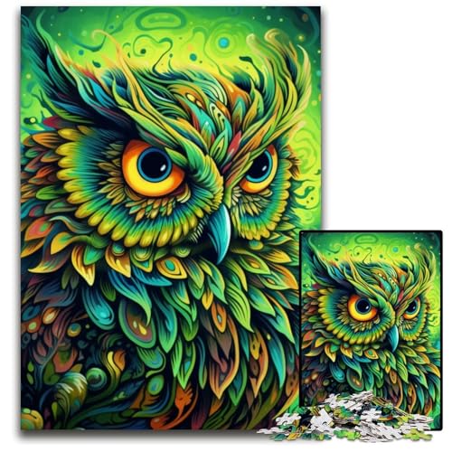 Grüne Eule Puzzle 1000 Teile für Erwachsene Puzzle für Erwachsene Gehirn-Herausforderung Geschenk, pädagogische Aktivität für Teenager 26x38cm/10,23x14,96 Zoll Grüne Eule Puzzle 1000 Teile für Erwachsene Puzzle für Erwachsene Gehirn-Herausforderung Geschenk, pädagogische Aktivität für Teenager 26x38cm/10,23x14,96 Zoll von MrChunlong