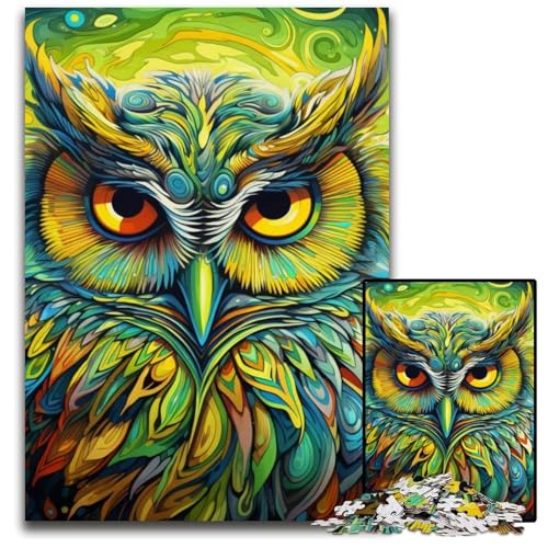 Grüne Eulen-Puzzles für Erwachsene, 1000-teiliges Puzzle für Erwachsene, Familie und Freunde, geeignet für Kinder ab 14 Jahren, 50x75cm/19,68x29,52 Zoll Grüne Eulen-Puzzles für Erwachsene, 1000-teiliges Puzzle für Erwachsene, Familie und Freunde, geeignet für Kinder ab 14 Jahren, 50x75cm/19,68x29,52 Zoll von MrChunlong
