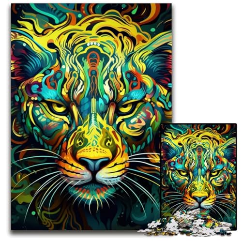 Grüner Leopard Puzzle 1000 Teile für Erwachsene Anspruchsvolle Puzzles Anspruchsvolles DIY-Denkspiel für Teenager 26x38cm/10,23x14,96 Zoll Grüner Leopard Puzzle 1000 Teile für Erwachsene Anspruchsvolle Puzzles Anspruchsvolles DIY-Denkspiel für Teenager 26x38cm/10,23x14,96 Zoll von MrChunlong