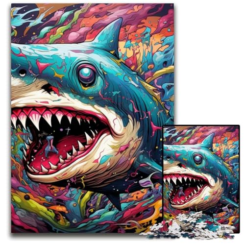 Hai-Puzzle 1000 Teile für Erwachsene, anspruchsvolles Rätsel, Denksportaufgabe, Spiel für Erwachsene, interaktive Familienaktivität, 50x75cm/19,68x29,52 Zoll Hai-Puzzle 1000 Teile für Erwachsene, anspruchsvolles Rätsel, Denksportaufgabe, Spiel für Erwachsene, interaktive Familienaktivität, 50x75cm/19,68x29,52 Zoll von MrChunlong
