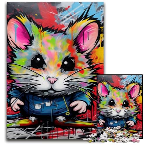 Hamster-Puzzle für Erwachsene, 1000-teiliges Holzpuzzle für Erwachsene, anspruchsvolles Denkspiel für Teenager, Spaß für den Familienspieleabend, 50x75cm/19,68x29,52 Zoll Hamster-Puzzle für Erwachsene, 1000-teiliges Holzpuzzle für Erwachsene, anspruchsvolles Denkspiel für Teenager, Spaß für den Familienspieleabend, 50x75cm/19,68x29,52 Zoll von MrChunlong