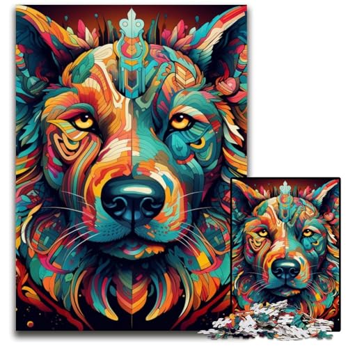 Hunde-Puzzle 1000 Teile für Erwachsene, anspruchsvolles Rätsel, Denksportaufgabe, Spiel für Erwachsene, interaktive Familienaktivität, 50x75cm/19,68x29,52 Zoll Hunde-Puzzle 1000 Teile für Erwachsene, anspruchsvolles Rätsel, Denksportaufgabe, Spiel für Erwachsene, interaktive Familienaktivität, 50x75cm/19,68x29,52 Zoll von MrChunlong