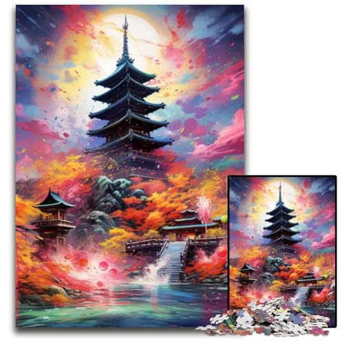 Japanischer Tempel, 1000-teiliges Puzzle aus Pappe, Puzzle für Erwachsene, anspruchsvolles Denkspiel, entspannendes Spielzeug für Teenager, 26x38cm/10,23x14,96 Zoll Japanischer Tempel, 1000-teiliges Puzzle aus Pappe, Puzzle für Erwachsene, anspruchsvolles Denkspiel, entspannendes Spielzeug für Teenager, 26x38cm/10,23x14,96 Zoll von MrChunlong