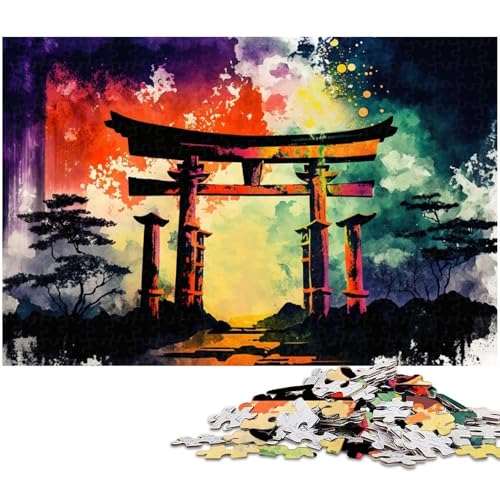 Japanisches Torii-Tor, 1000-teiliges Puzzle für Erwachsene, Holzpuzzle, anspruchsvolles Denkspiel für Teenager, Spaß für den Familienspielabend, 50x75cm/19,68x29,52 Zoll Japanisches Torii-Tor, 1000-teiliges Puzzle für Erwachsene, Holzpuzzle, anspruchsvolles Denkspiel für Teenager, Spaß für den Familienspielabend, 50x75cm/19,68x29,52 Zoll von MrChunlong
