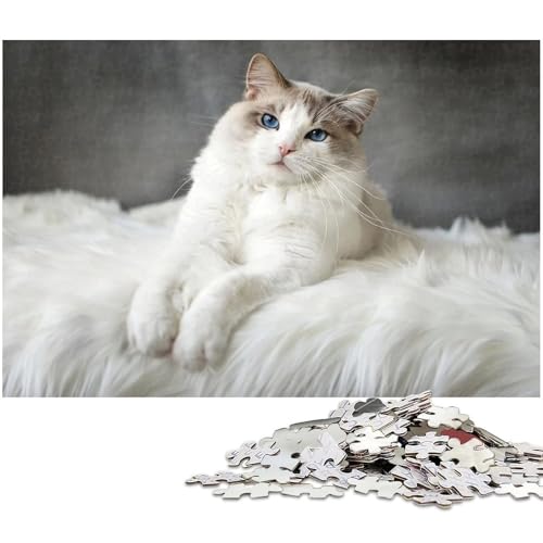 Katze 1000-teiliges Puzzle für Erwachsene aus Karton, Denksportaufgabe, dekoratives DIY-Spiel, interaktives Familienspielzeug, 26x38cm/10,23x14,96 Zoll Katze 1000-teiliges Puzzle für Erwachsene aus Karton, Denksportaufgabe, dekoratives DIY-Spiel, interaktives Familienspielzeug, 26x38cm/10,23x14,96 Zoll von MrChunlong