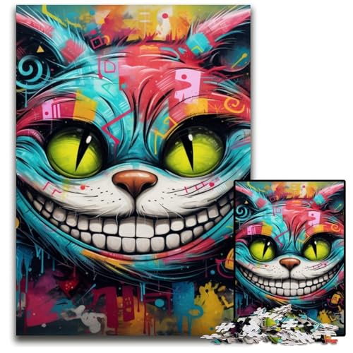 Katzen-Graffiti-Puzzle, 1000 Teile, anspruchsvolles Denkspiel, Familienaktivität, Heimdekoration, 50x75cm/19,68x29,52 Zoll Katzen-Graffiti-Puzzle, 1000 Teile, anspruchsvolles Denkspiel, Familienaktivität, Heimdekoration, 50x75cm/19,68x29,52 Zoll von MrChunlong