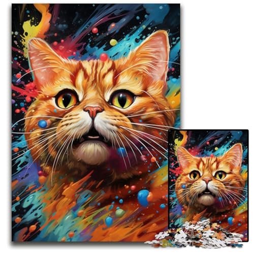 Katzen-Puzzle, 1000 Teile, anspruchsvolles Denkspiel, Familienaktivität, Heimdekoration, 26x38cm/10,23x14,96 Zoll Katzen-Puzzle, 1000 Teile, anspruchsvolles Denkspiel, Familienaktivität, Heimdekoration, 26x38cm/10,23x14,96 Zoll von MrChunlong