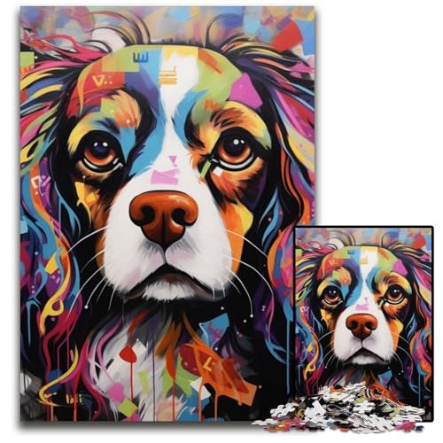 King Charles Spaniel Graffiti 1000-Teile-Puzzle-Geschenke Puzzles für Erwachsene Familienaktivität, DIY-Heimdekoration, 26x38cm/10,23x14,96 Zoll King Charles Spaniel Graffiti 1000-Teile-Puzzle-Geschenke Puzzles für Erwachsene Familienaktivität, DIY-Heimdekoration, 26x38cm/10,23x14,96 Zoll von MrChunlong