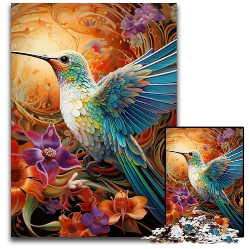 Kolibri-Kunst-Puzzle für Erwachsene, 1000 Teile, Papppuzzle, Denksportspiel für Teenager, 26x38cm/10,23x14,96 Zoll Kolibri-Kunst-Puzzle für Erwachsene, 1000 Teile, Papppuzzle, Denksportspiel für Teenager, 26x38cm/10,23x14,96 Zoll von MrChunlong