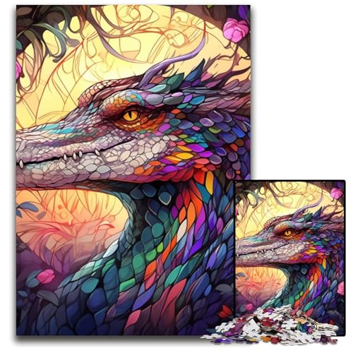 Krokodil-Puzzle, 1000 Teile, Holzpuzzle für Erwachsene, anspruchsvolles Denkspiel für Teenager, Spaß für den Familienspielabend, 50x75cm/19,68x29,52 Zoll Krokodil-Puzzle, 1000 Teile, Holzpuzzle für Erwachsene, anspruchsvolles Denkspiel für Teenager, Spaß für den Familienspielabend, 50x75cm/19,68x29,52 Zoll von MrChunlong