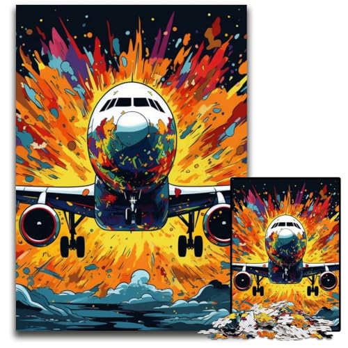 Kunstflugzeug-Puzzle 1000 Teile für Erwachsene, anspruchsvolle Puzzles, anspruchsvolles DIY-Denkspiel für Teenager, 26x38cm/10,23x14,96 Zoll von MrChunlong