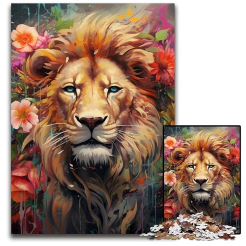 Löwe-Puzzle, 1000 Teile, anspruchsvolles Denkspiel, Familienaktivität, Heimdekoration, 50x75cm/19,68x29,52 Zoll Löwe-Puzzle, 1000 Teile, anspruchsvolles Denkspiel, Familienaktivität, Heimdekoration, 50x75cm/19,68x29,52 Zoll von MrChunlong