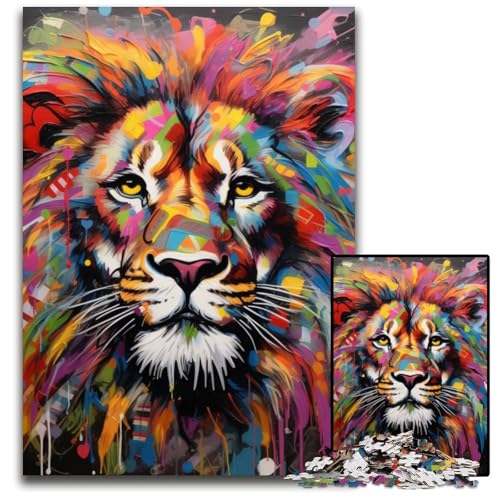 Löwen-Puzzle 1000 Teile für Erwachsene, anspruchsvolle Puzzles, anspruchsvolles DIY-Denkspiel für Teenager, 26x38cm/10,23x14,96 Zoll Löwen-Puzzle 1000 Teile für Erwachsene, anspruchsvolle Puzzles, anspruchsvolles DIY-Denkspiel für Teenager, 26x38cm/10,23x14,96 Zoll von MrChunlong