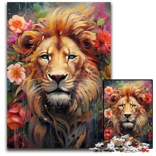 Löwen-Puzzle für Erwachsene, 1000-teiliges Puzzle für Erwachsene, Familie und Freunde, geeignet für Kinder ab 14 Jahren, 26x38cm/10,23x14,96 Zoll Löwen-Puzzle für Erwachsene, 1000-teiliges Puzzle für Erwachsene, Familie und Freunde, geeignet für Kinder ab 14 Jahren, 26x38cm/10,23x14,96 Zoll von MrChunlong