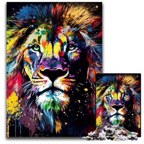 Magischer Löwe Puzzle 1000 Teile für Erwachsene Holzpuzzles Heimdekoration und Urlaubsspaß 50x75cm/19,68x29,52 Zoll Magischer Löwe Puzzle 1000 Teile für Erwachsene Holzpuzzles Heimdekoration und Urlaubsspaß 50x75cm/19,68x29,52 Zoll von MrChunlong