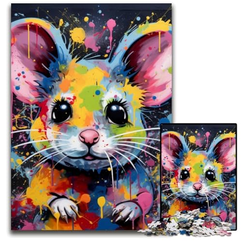 Maus-Puzzle für Erwachsene, 1000-teiliges Puzzle für Erwachsene, Familie und Freunde, geeignet für Kinder ab 14 Jahren, 26x38cm/10,23x14,96 Zoll Maus-Puzzle für Erwachsene, 1000-teiliges Puzzle für Erwachsene, Familie und Freunde, geeignet für Kinder ab 14 Jahren, 26x38cm/10,23x14,96 Zoll von MrChunlong
