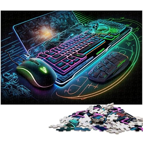 Neon-Retro-Spiele-Puzzle 1000 Teile für Erwachsene, Papp-Puzzles für Erwachsene, ideales DIY-Dekor und Denksport-Geschenk, 26x38cm/10,23x14,96 Zoll Neon-Retro-Spiele-Puzzle 1000 Teile für Erwachsene, Papp-Puzzles für Erwachsene, ideales DIY-Dekor und Denksport-Geschenk, 26x38cm/10,23x14,96 Zoll von MrChunlong
