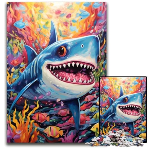 Niedliches Hai-Puzzle mit 1000 Teilen, Papp-Puzzle für Erwachsene, anspruchsvolles Denkspiel, entspannendes Spielzeug für Teenager, 26x38cm/10,23x14,96 Zoll Niedliches Hai-Puzzle mit 1000 Teilen, Papp-Puzzle für Erwachsene, anspruchsvolles Denkspiel, entspannendes Spielzeug für Teenager, 26x38cm/10,23x14,96 Zoll von MrChunlong