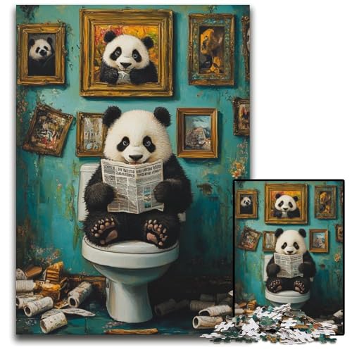 Panda Go Toilet 1000-teiliges Puzzle für Erwachsene, Puzzles für Erwachsene, ideal für Verliebte, perfektes Weihnachts-, Neujahrs- und Valentinstagsgeschenk, 26x38cm/10,23x14,96 Zoll Panda Go Toilet 1000-teiliges Puzzle für Erwachsene, Puzzles für Erwachsene, ideal für Verliebte, perfektes Weihnachts-, Neujahrs- und Valentinstagsgeschenk, 26x38cm/10,23x14,96 Zoll von MrChunlong