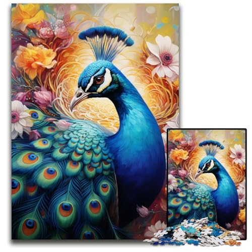 Pfau 1000 Teile Puzzle Geschenke Unmögliche Puzzles für Erwachsene Herausfordernde Denksportaufgabe für Teenager, Familienspaß Interaktives Spiel 50x75cm/19,68x29,52 Zoll Pfau 1000 Teile Puzzle Geschenke Unmögliche Puzzles für Erwachsene Herausfordernde Denksportaufgabe für Teenager, Familienspaß Interaktives Spiel 50x75cm/19,68x29,52 Zoll von MrChunlong
