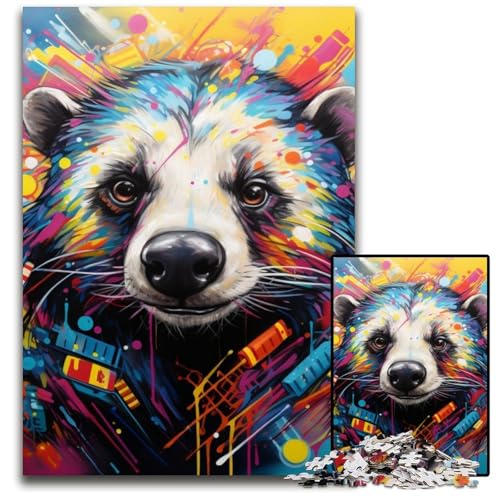 Pferde-Graffiti-Puzzle, 1000 Teile, Holzpuzzle für Erwachsene, anspruchsvolles Denkspiel – entspannendes Spielzeug für Teenager, 50x75cm/19,68x29,52 Zoll Pferde-Graffiti-Puzzle, 1000 Teile, Holzpuzzle für Erwachsene, anspruchsvolles Denkspiel – entspannendes Spielzeug für Teenager, 50x75cm/19,68x29,52 Zoll von MrChunlong