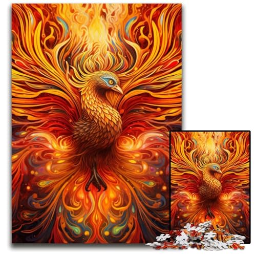 Phoenix-Puzzle für Erwachsene, 1000-teiliges Papppuzzle für Erwachsene, anspruchsvolles Denkspiel für Teenager, Spaß für den Familienspieleabend, 26x38cm/10,23x14,96 Zoll von MrChunlong