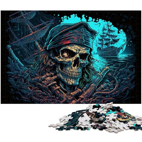 Piratenskelett, 1000-teiliges Puzzle aus Pappe, Puzzle für Erwachsene, anspruchsvolles Denkspiel, entspannendes Spielzeug für Teenager, 26x38cm/10,23x14,96 Zoll Piratenskelett, 1000-teiliges Puzzle aus Pappe, Puzzle für Erwachsene, anspruchsvolles Denkspiel, entspannendes Spielzeug für Teenager, 26x38cm/10,23x14,96 Zoll von MrChunlong