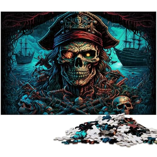Piratenskelett-Puzzle, 1000 Teile, Geschenke, Unmögliches Puzzle für Erwachsene, Herausforderndes Denkspiel für Teenager, Familienspaß, Interaktives Spiel, 26x38cm/10,23x14,96 Zoll Piratenskelett-Puzzle, 1000 Teile, Geschenke, Unmögliches Puzzle für Erwachsene, Herausforderndes Denkspiel für Teenager, Familienspaß, Interaktives Spiel, 26x38cm/10,23x14,96 Zoll von MrChunlong
