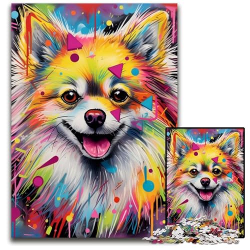 Pommersche Graffiti-Puzzles mit 1000 Teilen für Erwachsene, Papppuzzle, entspannende Unterhaltung, Heimdekoration, 26x38cm/10,23x14,96 Zoll Pommersche Graffiti-Puzzles mit 1000 Teilen für Erwachsene, Papppuzzle, entspannende Unterhaltung, Heimdekoration, 26x38cm/10,23x14,96 Zoll von MrChunlong