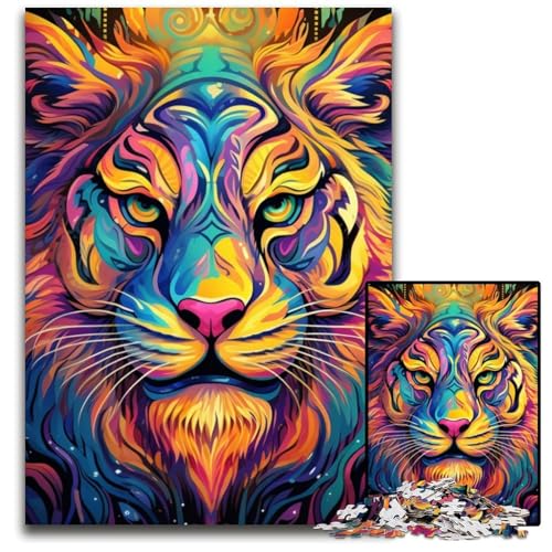 Psychedelic Art Tiger 1000-teiliges Puzzle, schwierige Puzzles für Erwachsene für Teenager, Familienspieleabend, hirnfordernde Geschenkidee, 26x38cm/10,23x14,96 Zoll Psychedelic Art Tiger 1000-teiliges Puzzle, schwierige Puzzles für Erwachsene für Teenager, Familienspieleabend, hirnfordernde Geschenkidee, 26x38cm/10,23x14,96 Zoll von MrChunlong