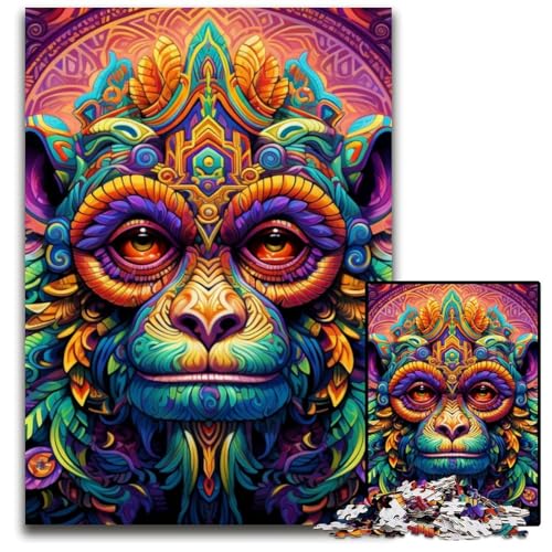 Psychedelic Monkey 1000-Teile-Puzzle-Geschenke. Unmögliche Puzzles für Erwachsene. Herausfordernde Denksportaufgabe für Teenager. Familienspaß. Interaktives Spiel. 50x75cm/19,68x29,52 Zoll Psychedelic Monkey 1000-Teile-Puzzle-Geschenke. Unmögliche Puzzles für Erwachsene. Herausfordernde Denksportaufgabe für Teenager. Familienspaß. Interaktives Spiel. 50x75cm/19,68x29,52 Zoll von MrChunlong