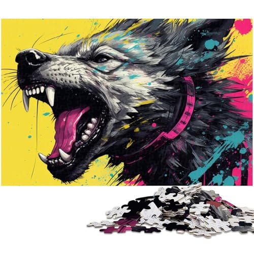 Psychedelic The Hyena Puzzle 1000 Teile für Erwachsene, anspruchsvolle Puzzles, anspruchsvolles DIY-Denkspiel für Teenager, 26x38cm/10,23x14,96 Zoll Psychedelic The Hyena Puzzle 1000 Teile für Erwachsene, anspruchsvolle Puzzles, anspruchsvolles DIY-Denkspiel für Teenager, 26x38cm/10,23x14,96 Zoll von MrChunlong