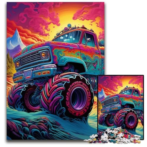Psychedelic Truck 1000-teiliges Puzzle für Erwachsene aus Pappe, Denksportaufgabe, dekoratives DIY-Spiel, interaktives Familienspielzeug, 26x38cm/10,23x14,96 Zoll Psychedelic Truck 1000-teiliges Puzzle für Erwachsene aus Pappe, Denksportaufgabe, dekoratives DIY-Spiel, interaktives Familienspielzeug, 26x38cm/10,23x14,96 Zoll von MrChunlong