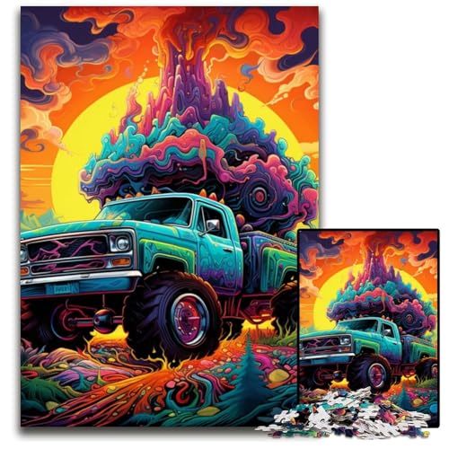Psychedelic Truck Puzzle 1000 Teile für Erwachsene, anspruchsvolle Rätsel, Denksportaufgabe, Spiel für Erwachsene, interaktive Familienaktivität, 50x75cm/19,68x29,52 Zoll Psychedelic Truck Puzzle 1000 Teile für Erwachsene, anspruchsvolle Rätsel, Denksportaufgabe, Spiel für Erwachsene, interaktive Familienaktivität, 50x75cm/19,68x29,52 Zoll von MrChunlong