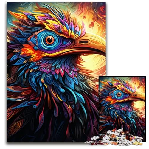 Psychedelischer Vogel, 1000-teiliges Puzzle für Erwachsene, Papppuzzle für Heimdekoration, Gehirntraining, 26x38cm/10,23x14,96 Zoll Psychedelischer Vogel, 1000-teiliges Puzzle für Erwachsene, Papppuzzle für Heimdekoration, Gehirntraining, 26x38cm/10,23x14,96 Zoll von MrChunlong