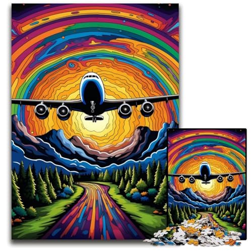 Psychedelisches Flugzeug-Puzzle für Erwachsene, 1000 Teile, Holzpuzzle, Denksportspiel für Teenager, 50x75cm/19,68x29,52 Zoll Psychedelisches Flugzeug-Puzzle für Erwachsene, 1000 Teile, Holzpuzzle, Denksportspiel für Teenager, 50x75cm/19,68x29,52 Zoll von MrChunlong