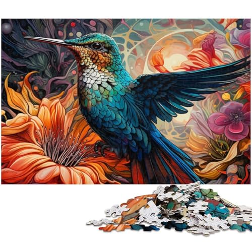 Psychedelisches Kolibri-Puzzle 1000 Teile für Erwachsene, Papppuzzle, Heimdekoration und Urlaubsspaß, 26x38cm/10,23x14,96 Zoll Psychedelisches Kolibri-Puzzle 1000 Teile für Erwachsene, Papppuzzle, Heimdekoration und Urlaubsspaß, 26x38cm/10,23x14,96 Zoll von MrChunlong