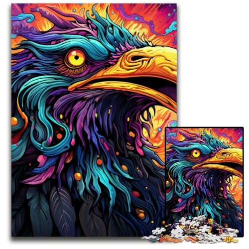 Psychedelisches Vogel-Puzzle, 1000 Teile, für Erwachsene, anspruchsvolles Rätsel, Denksportaufgabe, Spiel für Erwachsene, interaktive Familienaktivität, 26x38cm/10,23x14,96 Zoll Psychedelisches Vogel-Puzzle, 1000 Teile, für Erwachsene, anspruchsvolles Rätsel, Denksportaufgabe, Spiel für Erwachsene, interaktive Familienaktivität, 26x38cm/10,23x14,96 Zoll von MrChunlong