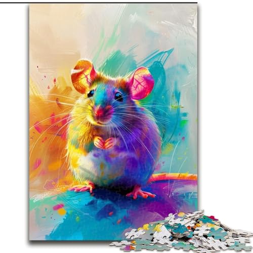Puzzle 1000 Teile, Baby-Maus-Puzzle aus Pappe, mit interaktivem Familienspiel, Kinder ab 14 Jahren, 1000 Teile(26x38cm) von MrChunlong