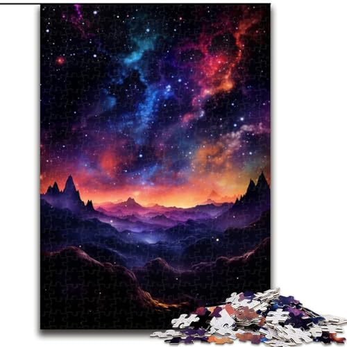Puzzle 1000 Teile, Bunte Sterne und Nebel, aus Holz, lustige Aktivität für zu Hause, 50x75cm, Denkspiel für Teenager von MrChunlong