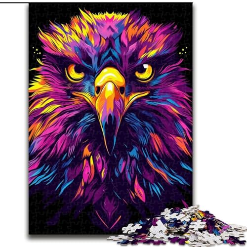 Puzzle 1000 Teile, Bunter Adler aus Holz, Geschenkidee für die Feiertage, humorvolles Kunstwerk, detailliertes Kunstwerk, 50x75cm, für Geburtstag, Feiertag, Weihnachten, Halloween Puzzle 1000 Teile, Bunter Adler aus Holz, Geschenkidee für die Feiertage, humorvolles Kunstwerk, detailliertes Kunstwerk, 50x75cm, für Geburtstag, Feiertag, Weihnachten, Halloween von MrChunlong