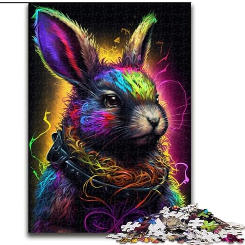 Puzzle 1000 Teile, Bunter Osterhase aus Holz, Geschenkidee für die Feiertage, humorvolles Kunstwerk, detailliertes Kunstwerk, 50x75cm, für Geburtstag, Feiertag, Weihnachten, Halloween Puzzle 1000 Teile, Bunter Osterhase aus Holz, Geschenkidee für die Feiertage, humorvolles Kunstwerk, detailliertes Kunstwerk, 50x75cm, für Geburtstag, Feiertag, Weihnachten, Halloween von MrChunlong