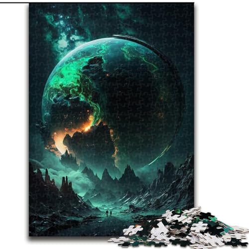 Puzzle 1000 Teile, Grüner Planet, Puzzle aus Holz, Geburtstage, Feiertage und Heimdekoration, 1000 Teile(50x75cm) von MrChunlong